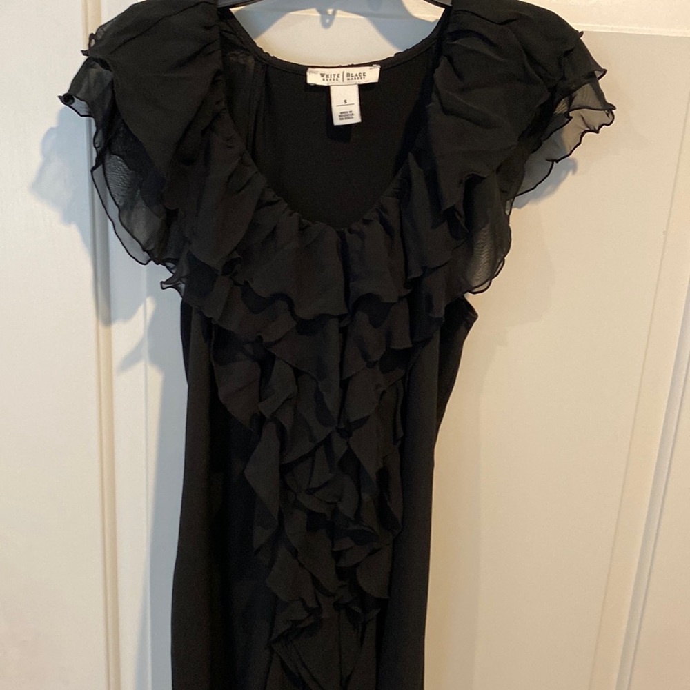 Black Ruffled Cocktail Dress